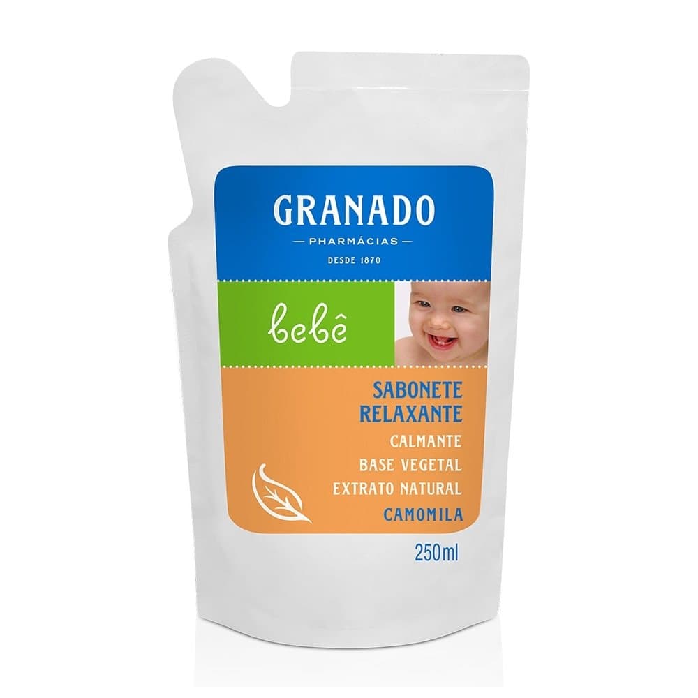 Sabonete Líquido Granado Glicerina Bebê Camomila Refil 250ml