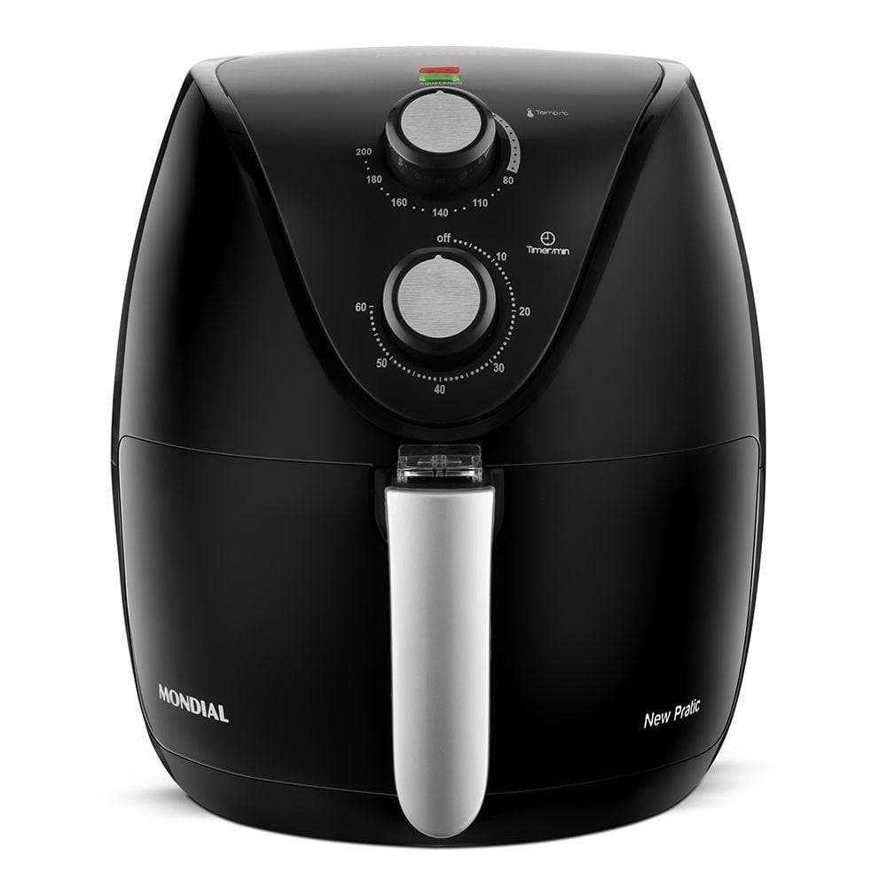 Fritadeira Eletrica Sem Óleo Mondial New Pratic Preta AF-31 3,5L 1500W 220V 76426-02